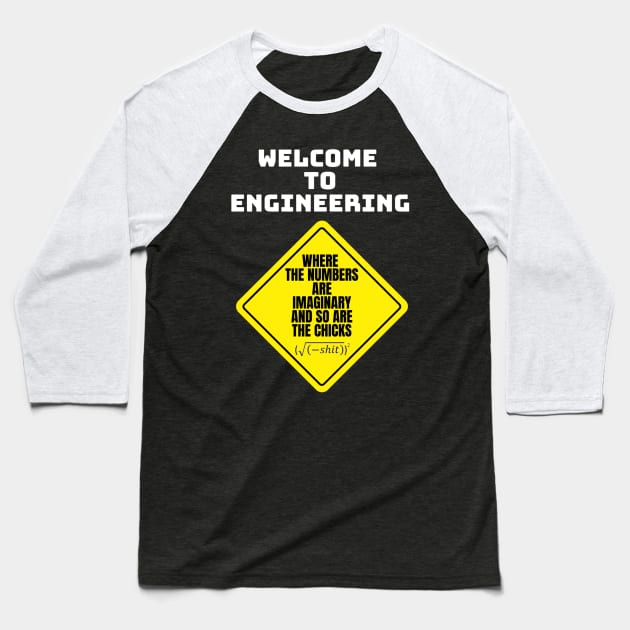 Mathematics and Engineering Baseball T-Shirt by Humor me Engineering and Math